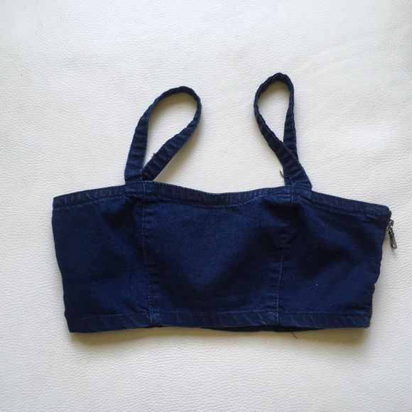 Forever 21 Tops - Forever 21 Denim bandeau with back bows